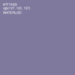 #7F7A9D - Waterloo  Color Image